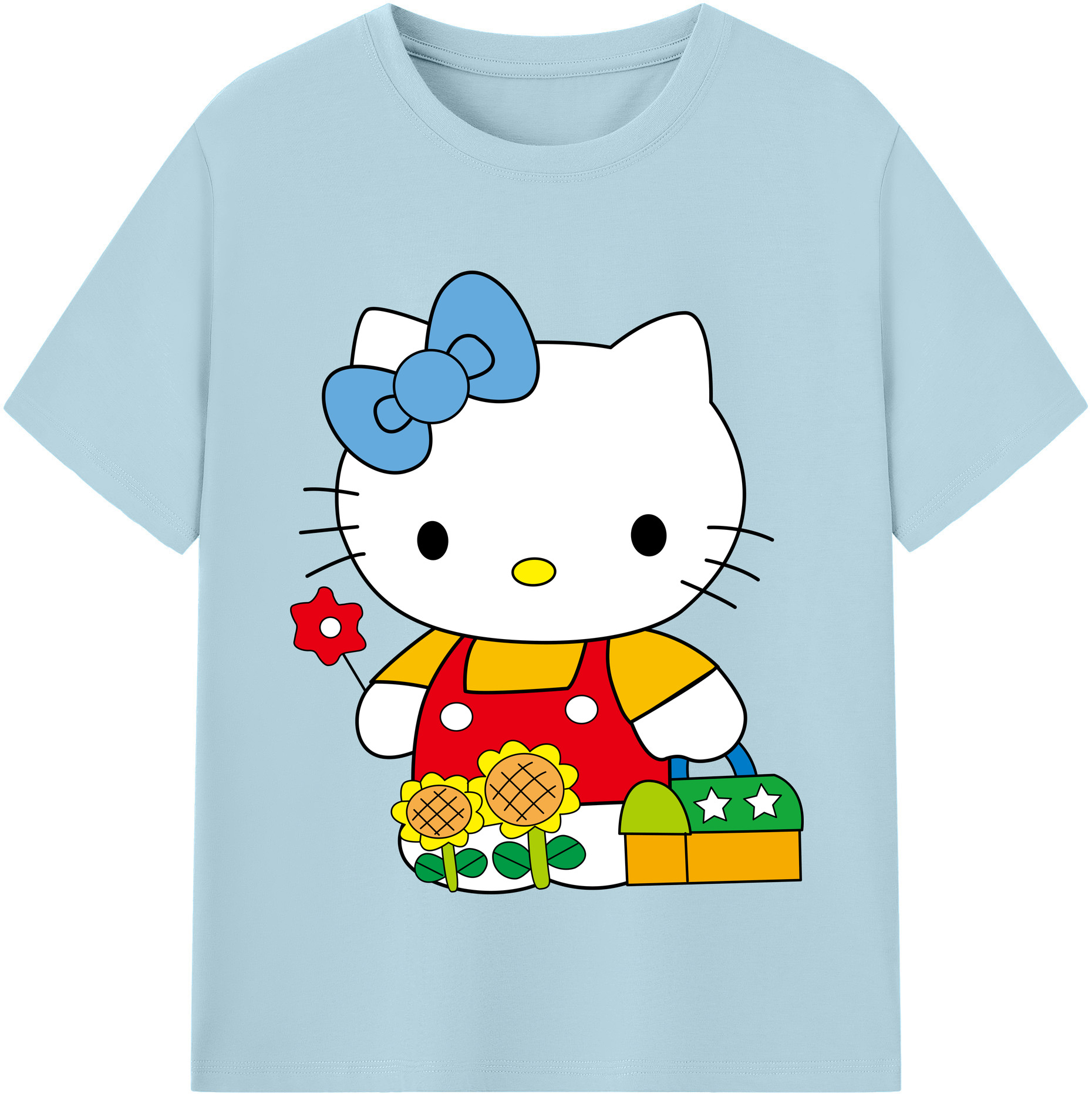 （画像用） Hello Kitty ハローキティ 綿100％半袖Tシャツ（フロントプリント）